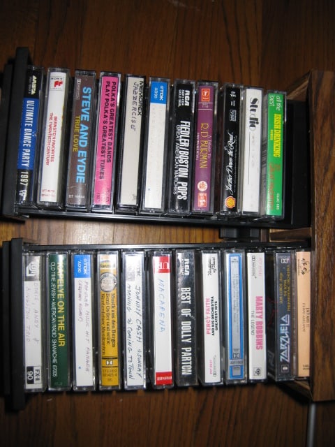 5 Tier CD/DVD Rack and Two 2 Drawer Cassette Tape Cases - 9