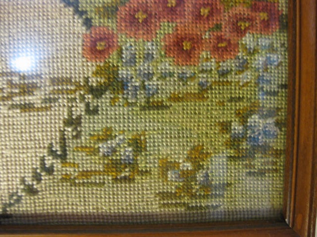 Framed Cottage Needlepoint - 3