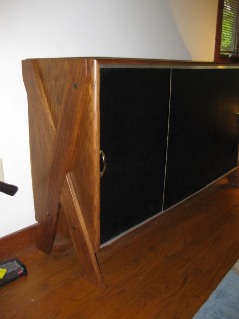 Tri-Sliding Door Credenza - 2