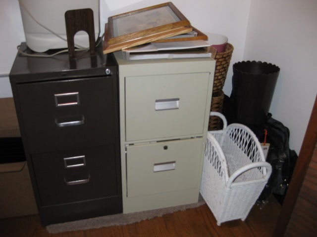 Office Closet Contents-2 Drawer File Cabinets, White Boards, Paper Shredder, - 3