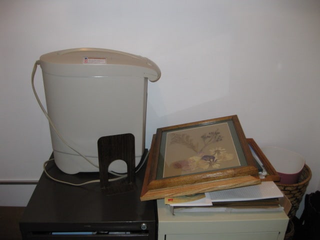 Office Closet Contents-2 Drawer File Cabinets, White Boards, Paper Shredder, - 4