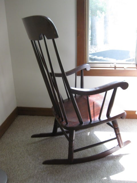 Mahogany Spindle Back Rocker - 4