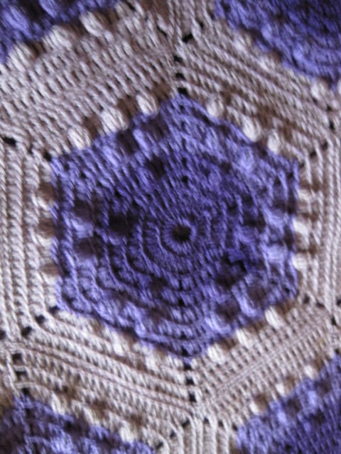 Three Hand Crafted Afghan Throws and Crocheted Lace Coverlet - 6