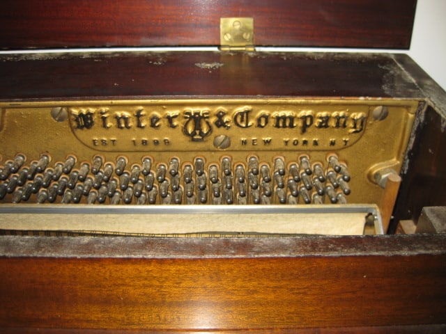 Winter Co. New York, NY Mahogany Upright Piano and Bench - 8