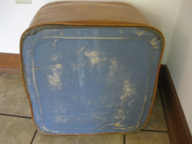 Midcentury Vinyl Foot Stool/Ottoman - 4