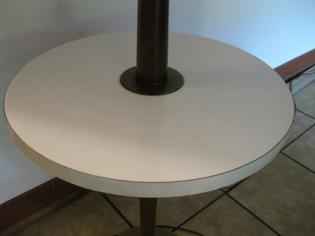 Midcentury Round Table Floor Lamp - 4