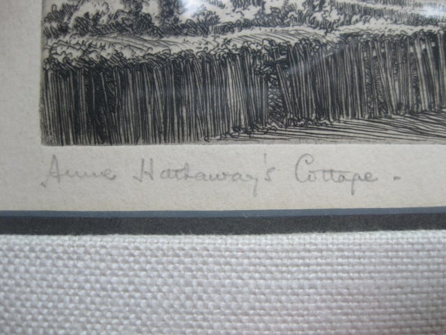Framed and Matted N.W. Ward "Anne Hathaway's Cottage" and "Shakespeare's Birthplace" - 5