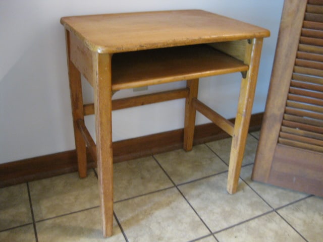 Old Wood School House Student Desk (1 of 5)