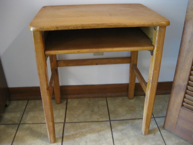 Old Wood School House Student Desk - 2