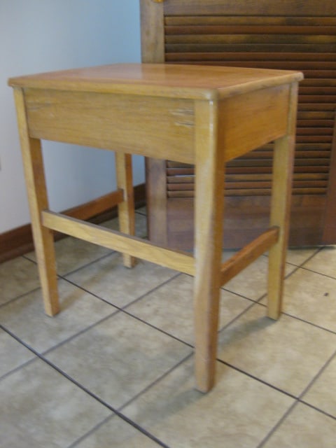 Old Wood School House Student Desk - 4