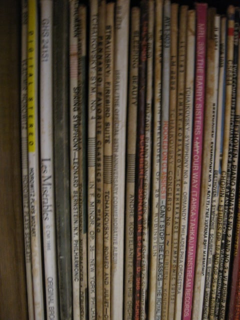 Record Cabinet with Various Speed Records - 12