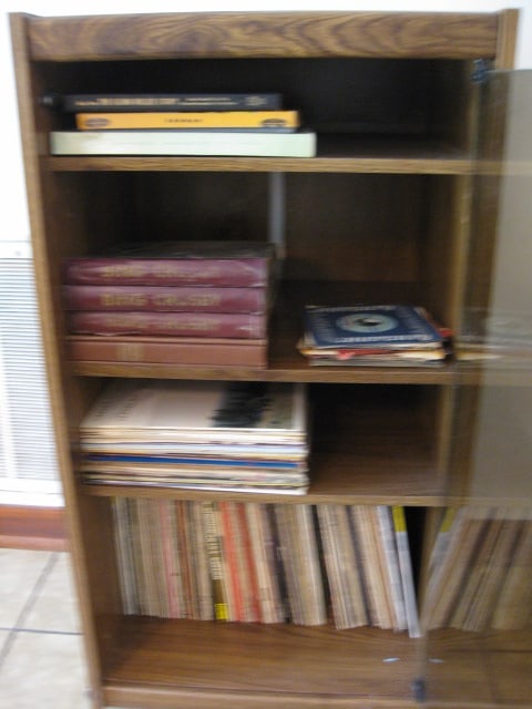 Record Cabinet with Various Speed Records - 2