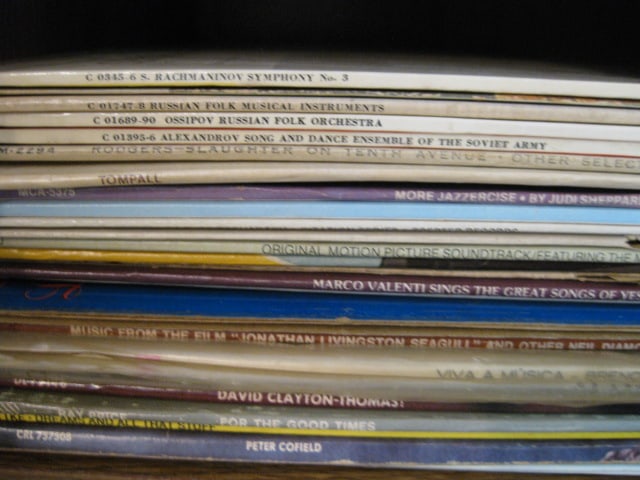 Record Cabinet with Various Speed Records - 7