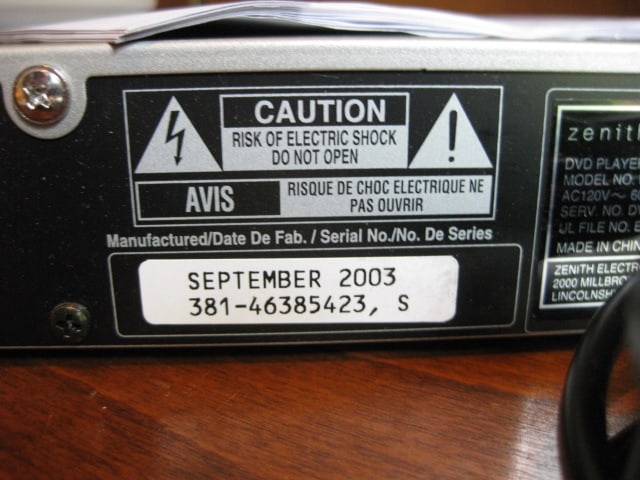 Zenith DVB312 DVD Player with Remote - 6