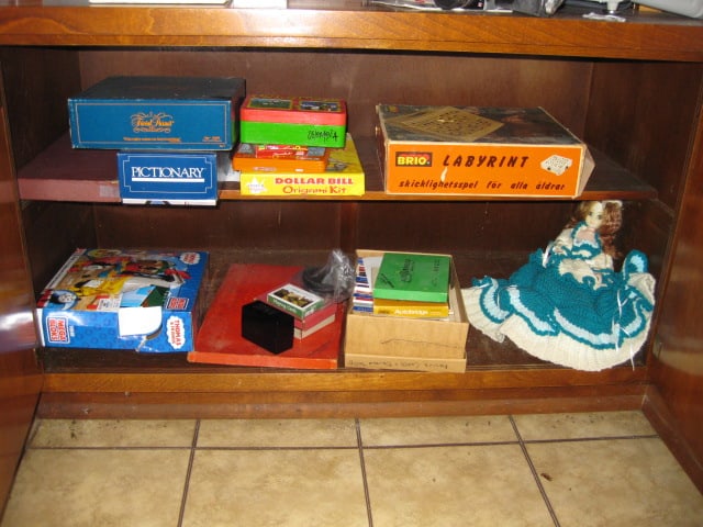 Grouping of Board Games, Playing Cards, Mega Bloks Thomas the Train Building Set (1 of 6)
