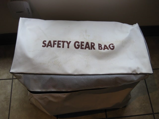 Safety Gear Bag with Five Personal Floatation Life Jackets - 12