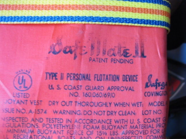 Safety Gear Bag with Five Personal Floatation Life Jackets - 5
