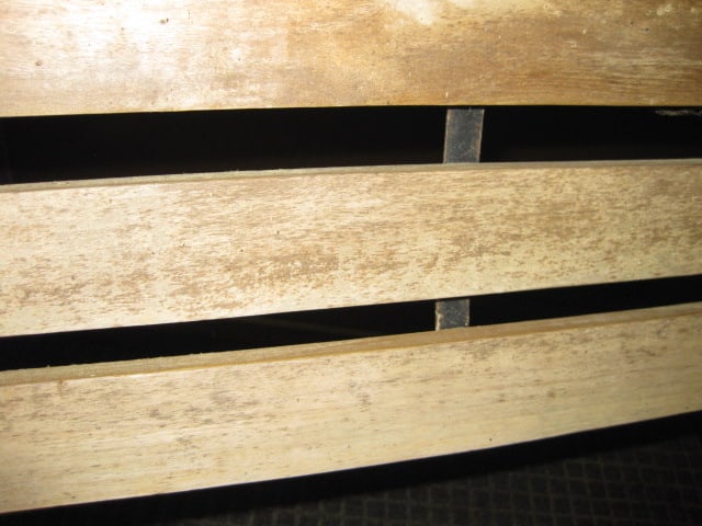 Cast Metal Frame Wood Slat Bench - 7