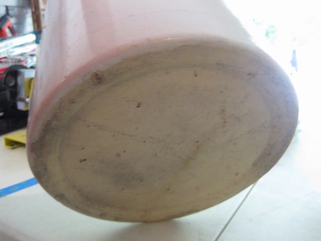 Vintage McCoy Brown/White Salt Glaze 3 Gallon Shoulder Jug with Wood Stopper - 6