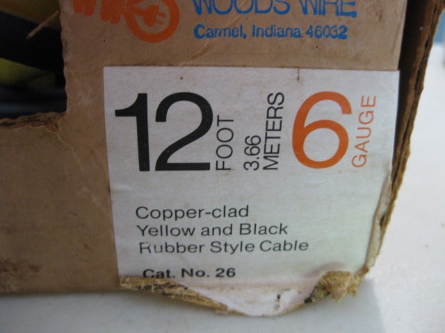 Woods Wire 12' 6 Gauge Heavy Duty Booster Cables in Original Box - 3