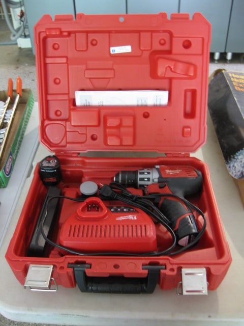 Milwaukee 12v 3/8" Drill, Charger and Two Batteries in Hard Plastic Storage Case (1 of 7)