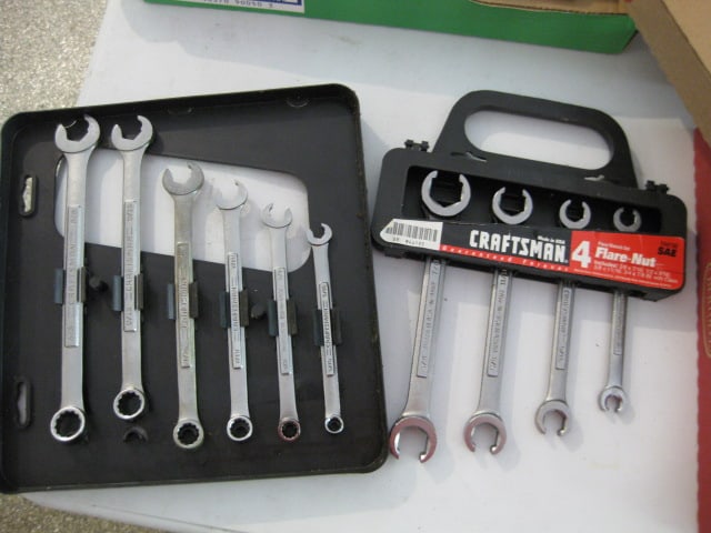 Two Craftsman SAE Flare-Nut Sets: One 4 Piece SAE Model 944195, Other SAE includes 5/16, 3/8, 7/16, 1/2, 9/16, 5/8