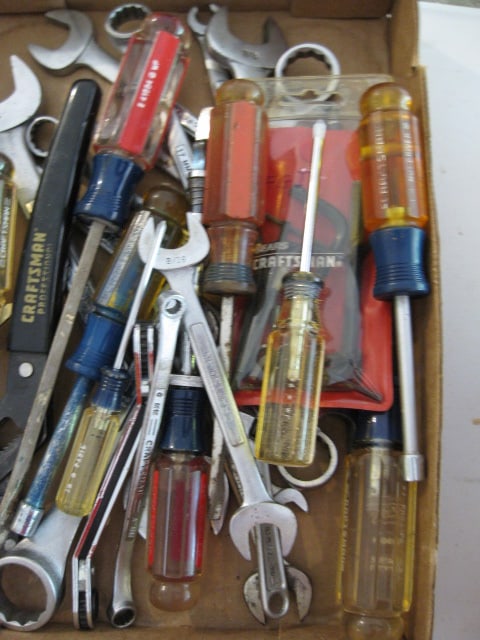 Grouping of Craftsman Hand Tools-Screwdrivers, Files, Allen Wrenches, Wrenches, Robo Grip, etc. - 3