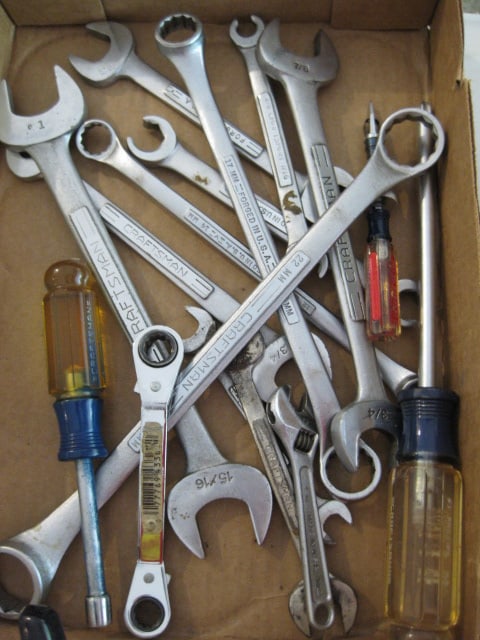 Grouping of Craftsman Hand Tools-Screwdrivers, Files, Allen Wrenches, Wrenches, Robo Grip, etc. - 7
