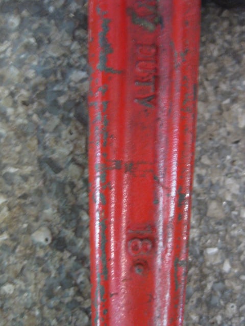 Three Adjustable Pipe Wrenches-Ridgid 18", Craftsman 10" and 8" - 3