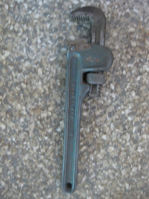 Three Adjustable Pipe Wrenches-Ridgid 18", Craftsman 10" and 8" - 6