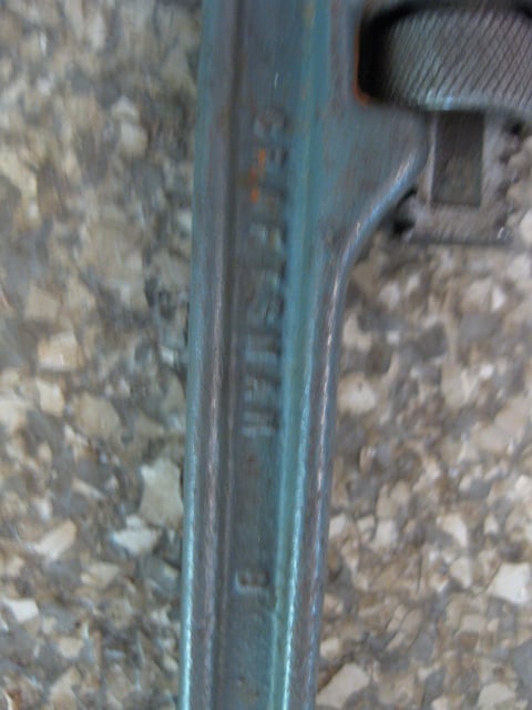 Three Adjustable Pipe Wrenches-Ridgid 18", Craftsman 10" and 8" - 7
