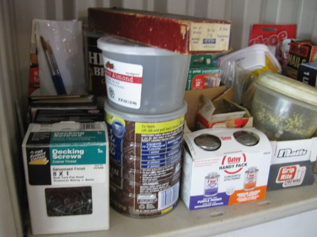 Craftsman 5' Metal Workbench and Contents of Bench and Wall Cabinet - 17