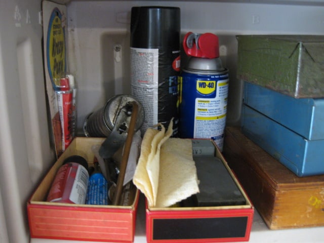 Craftsman 5' Metal Workbench and Contents of Bench and Wall Cabinet - 20