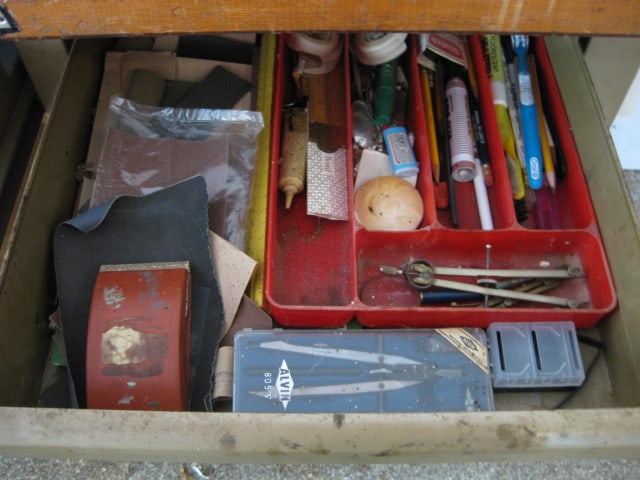Craftsman 5' Metal Workbench and Contents of Bench and Wall Cabinet - 5
