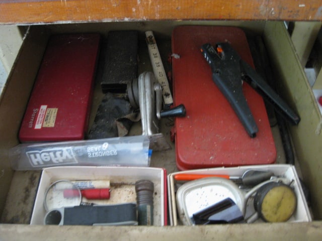 Craftsman 5' Metal Workbench and Contents of Bench and Wall Cabinet - 7