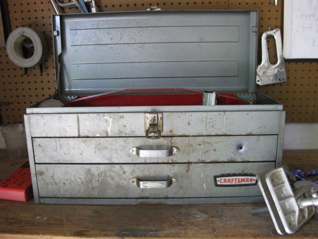 8' Wood Work Bench and Contents - 14