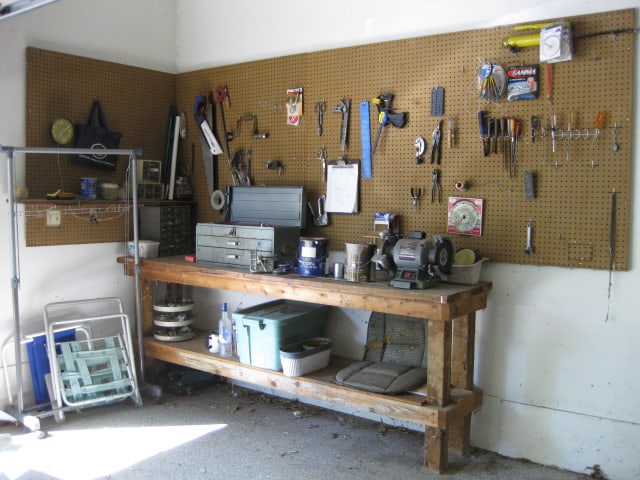 8' Wood Work Bench and Contents (1 of 20)