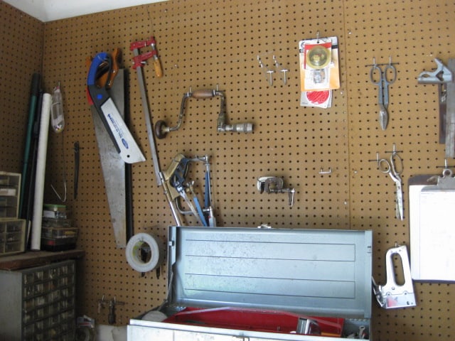8' Wood Work Bench and Contents - 5