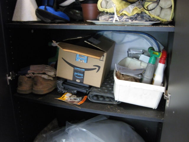 Contents of Garage Storage Cabinets-Light Bulbs, Coolers, Step Stool, Jacks, Cleaners, etc. - 3