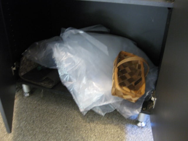 Contents of Garage Storage Cabinets-Light Bulbs, Coolers, Step Stool, Jacks, Cleaners, etc. - 4