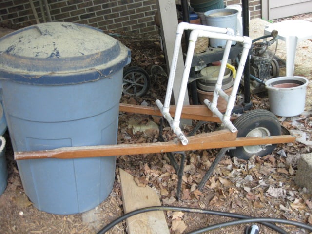 Under Deck Contents-Black Heavy Duty Shelf Unit, Planter/Pots, Plastic Side Table/Stools, - 9