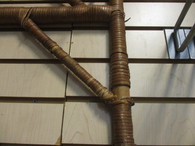 Vintage Wicker Large Twin Size Headboard - 4