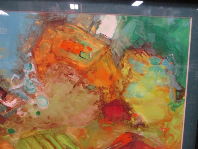 Framed and Matted Abstract Artwork - Signed "AA" - 4