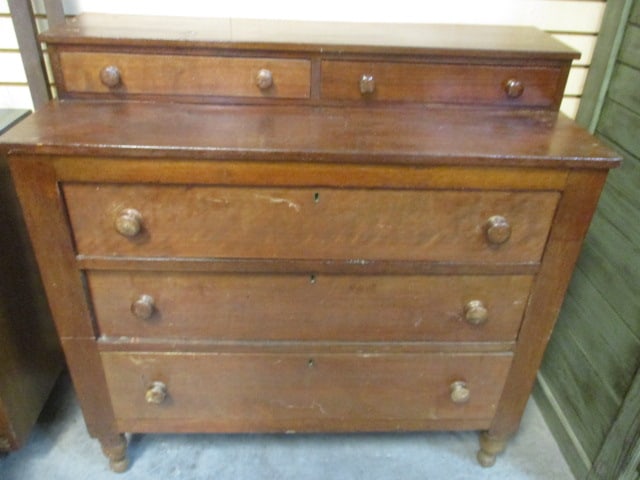 Antique 3-Drawer Chest with 2 Glove Box Drawers: 41" x 19" x 40", Local Pickup Only