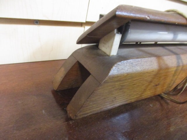 Mid-Century Modern Wood Fluorescent Desk Lamp - 2