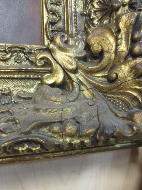 Vintage Victorian Girl Painting in Ornate Gilded Gold Frame - 5