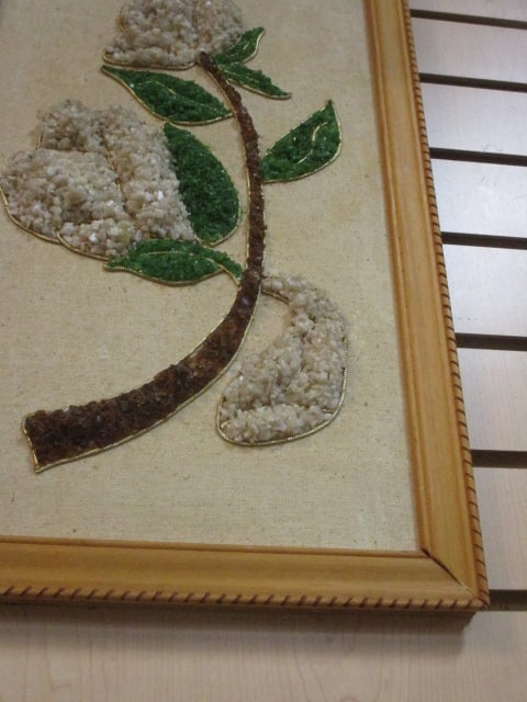 Mid-Century Modern Framed Pebble Rock Art - 3