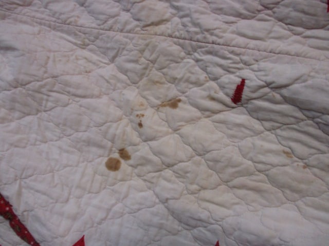 Vintage "Eagle and Stars" Red and White Quilt - 2