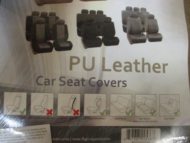 New Old Stock FH Group PU Leather Car Seat Covers - 3
