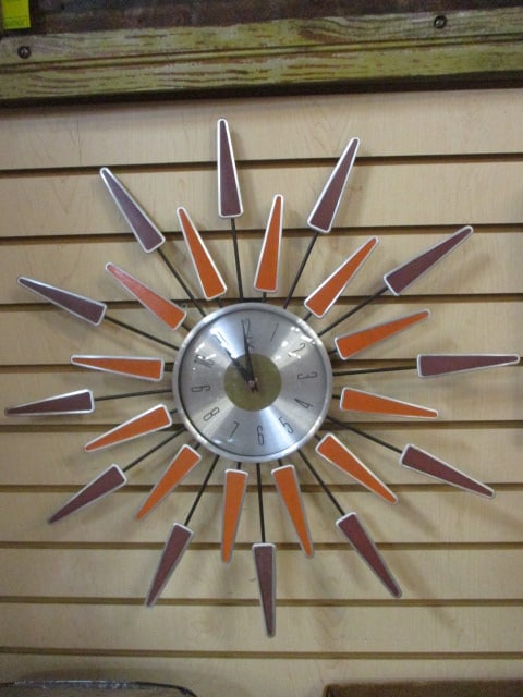 Mid-Century Modern Infinity Starburst Wall Clock: 22"